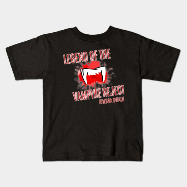 Legend of the Vampire Reject Logo Shirt Kids T-Shirt by KimbraSwain